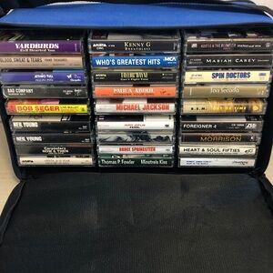 Vintage Cassette Tape Collection in Case Lot of 27 Various Artists Please Read